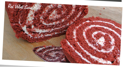 Red velvet swiss roll - Baking with the Pink Whisk