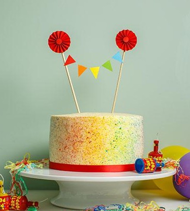 Rainbow Speckled Cake