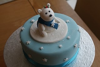 Snowy Polar Bear Cake